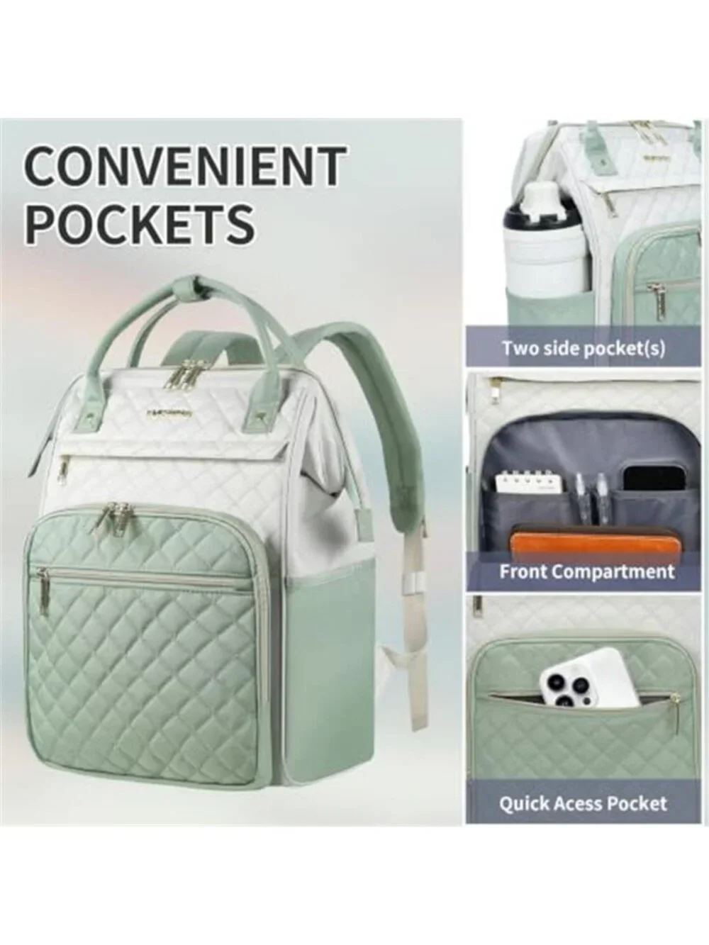 17 Inch Laptop Backpack Travel Work Business Water Resistant School Bookbag Bag